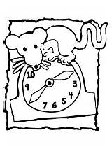 Hickory Dickory Dock Nursery Rhyme Coloring Pages And Printable  sketch template