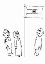India Flag Coloring Pages sketch template