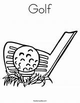 Golf Coloring Page  Twisty Noodle sketch template