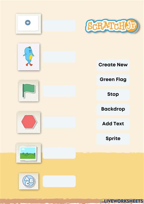 Introduction scratch jr worksheet – Artofit