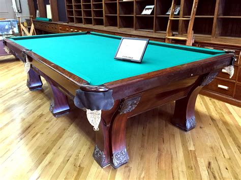 The Pfister: Antique Brunswick Pool Table – Cowboy Billiards