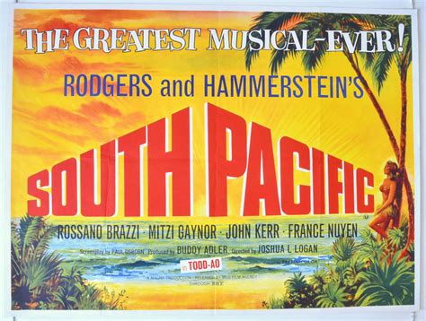 SOUTH PACIFIC (TODD-AO Release) Original Cinema Quad Film Poster - Mitzi Gaynor | eBay