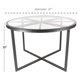 Decmode Industrial 30 x 47 inch iron and clear glass round dining table ...