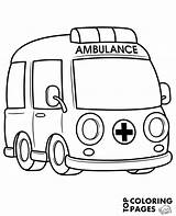 Ambulance coloring page For Free sketch template