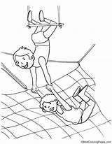 Trapeze artist coloring Page  Download Free sketch template