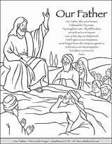 Our Father Prayer Coloring Page  TheCatholicKidcom sketch template