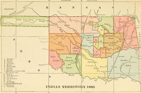 Oklahoma Native American Reservations Map - Cherie Benedikta