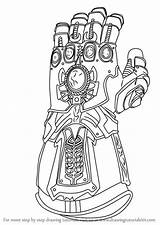 Detailed Thanos Infinity Gauntlet Coloring Page  XColoringscom sketch template