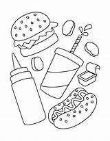 Unhealthy Food Coloring Pages  Nation sketch template