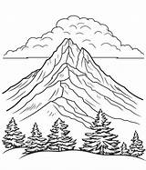Mountain Coloring Pages sketch template