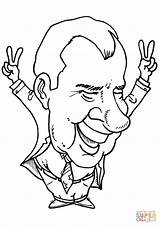 Richard Nixon Caricature coloring page  Free Printable Coloring Pages sketch template