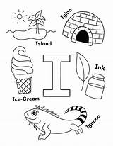 Letter I Coloring Worksheet Free Kindergarten English Worksh sketch template