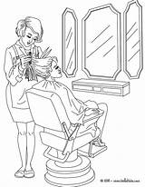 Hairdresser coloring In pages  Hellokidscom sketch template