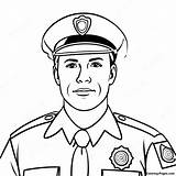 Police Officer In Uniform Coloring Page  Pagescom sketch template