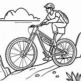 Mountain Bike Coloring Page 24472 19317 sketch template