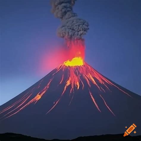 Mount fuji eruption