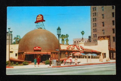 1963 The Brown Derby Restaurant Los Angeles CA Postcard California | eBay