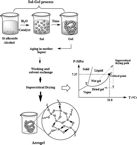 Schematic representation of typical sol–gel synthesis procedure ...