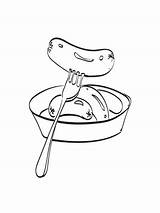 Sausages coloring Pages sketch template
