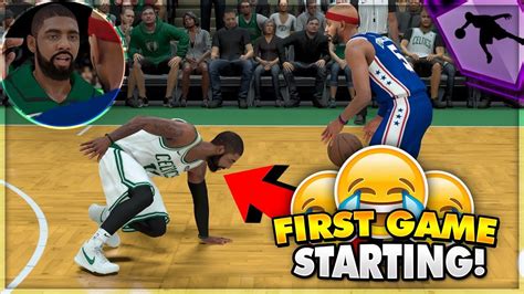 NBA 2K18 MyCAREER - BREAKING KYRIE IRVING ANKLES! My First Game Starter ...