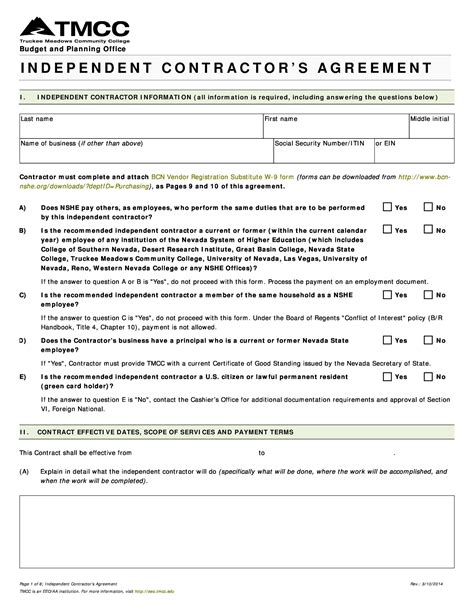 Independent Contractor Agreement Template | Free Agreement Templates