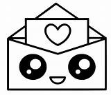 Kawaii Love Letter coloring Page  Download Print Or Color Online For Free sketch template