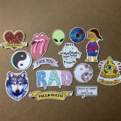 tumblr grunge school supplies - Google Search … | Tumblr stickers, Print stickers, Stickers