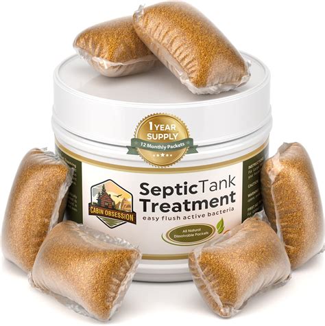 Septic Tank Treatment - 1 Year Supply of Septic Safe Dissolvable Easy Flush Live Bacteria ...