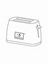 Toaster coloring Pages sketch template
