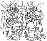 Pentecost Coloring Pages Colouring Printable Color Bible Sunday Number  sketch template