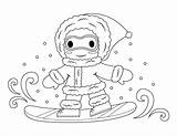 Snowboarding Coloring Pages sketch template