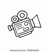 Cartoon Cinema Camera Coloring Page Stock Vector Royalty Free  sketch template