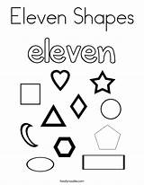 Eleven Shapes Coloring Page  Twisty Noodle sketch template