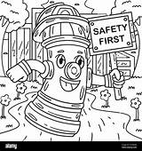 Firefighter Fire Hydrant Coloring Page For Kids Stock Vector Image  sketch template