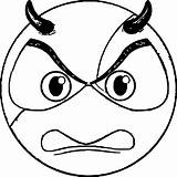 Emoji Angry Coloring Page Sketch Coloring sketch template