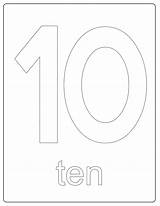 Number 10 Coloring Pages  Nation sketch template