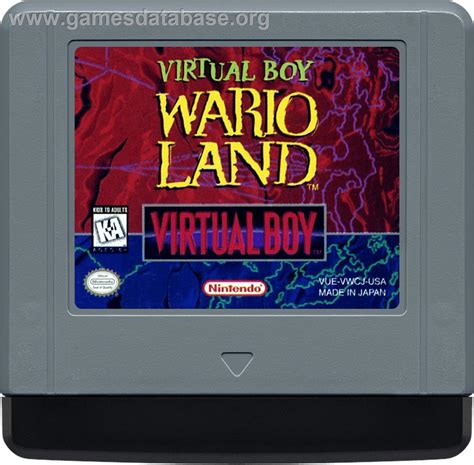 Virtual Boy Wario Land - Nintendo Virtual Boy - Artwork - Cartridge