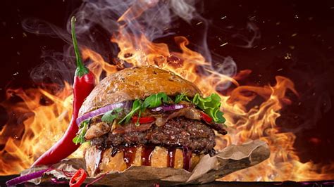1920x1080px | free download | HD wallpaper: burger with meat and tomatoes, hamburgers, fast food ...