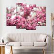 Pink Sakura Blossom Multi Panel Canvas Wall Art
