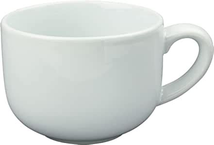 Amazon.com | 24 ounce Extra Large Latte Coffee Mug Cup or Soup Bowl with Handle - White: Coffee ...