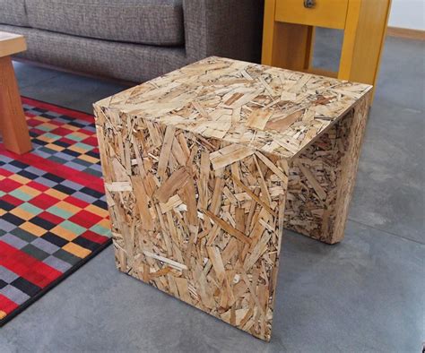 Arch Stool, 17 Cube, Modern OSB Furniture With Black Accents, Chair, End Table, Coffee Table, or ...