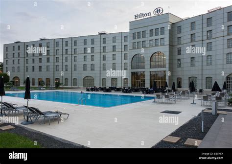 Swimming Pool of Hilton Hotel in the capital city of Malabo, Equatorial Guinea, Africa Stock ...