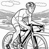 Coloring Page Of A Sporty cyclist Download Or Print For Free sketch template