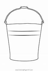 Bucket Coloring Page For Kids  Free Everyday Objects Printable sketch template