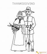 Thanksgiving Pilgrims Coloring Pages sketch template