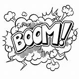 Boom explosion De Bande Dessinée Illustration Vectorielle Eps 10  sketch template