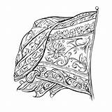 Download Ornate Flag Waving Coloring Page For Adults Pages  sketch template