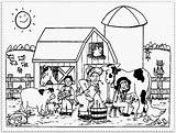 Coloring Farm Pages Animals Animal Printable Book Getdrawings Sketch  sketch template
