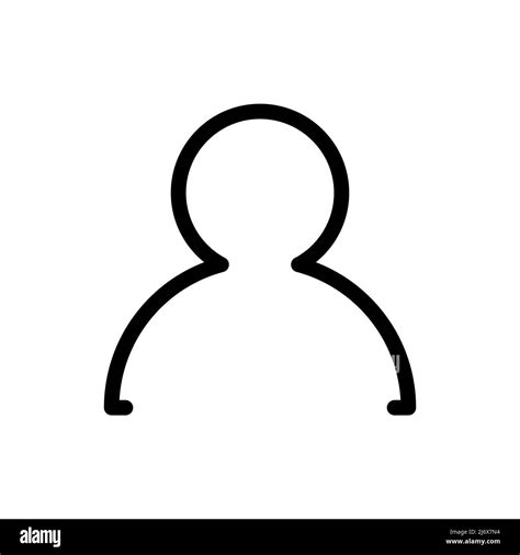 User icon in flat style. Avatar linear icon in black. Person line symbol. Man icon isolated on ...