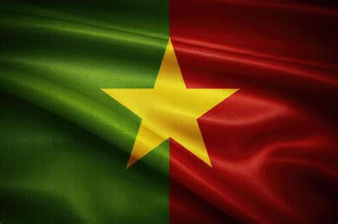 Premium AI Image | Celebrating Cameroon The Vibrant Colors of the National Flag Captured in a ...